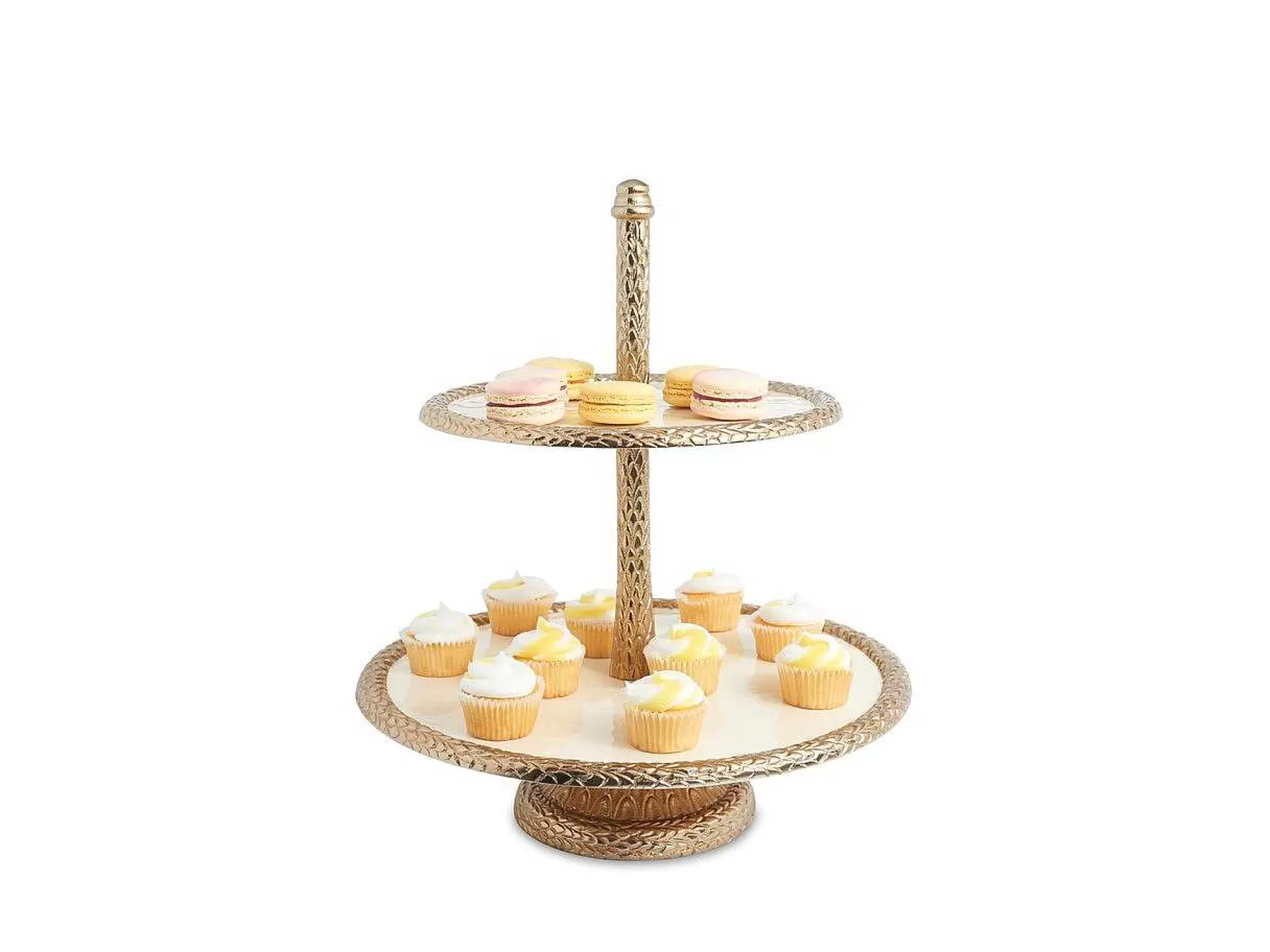 Julia Knight Florentine 13.5" Two-Tiered Server Gold Snow Store