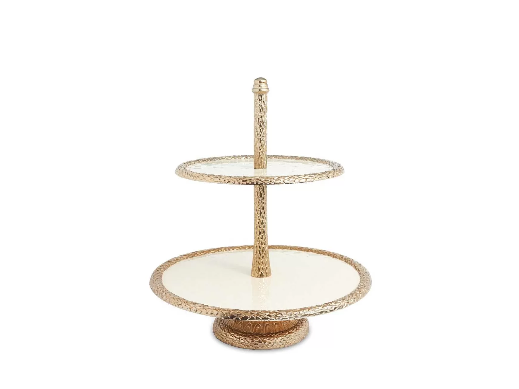 Julia Knight Florentine 13.5" Two-Tiered Server Gold Snow Store