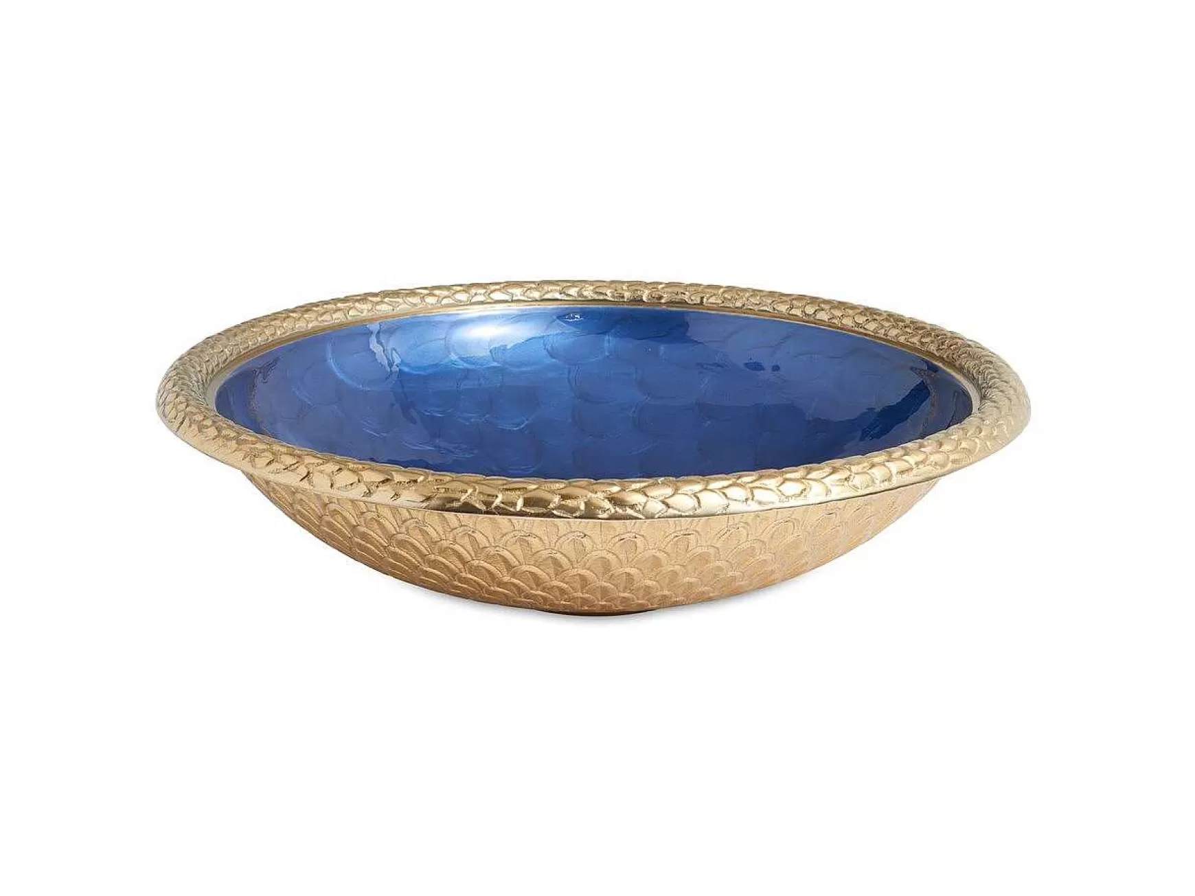 Julia Knight Florentine Gold 15" Round Bowl Sapphire Best Sale