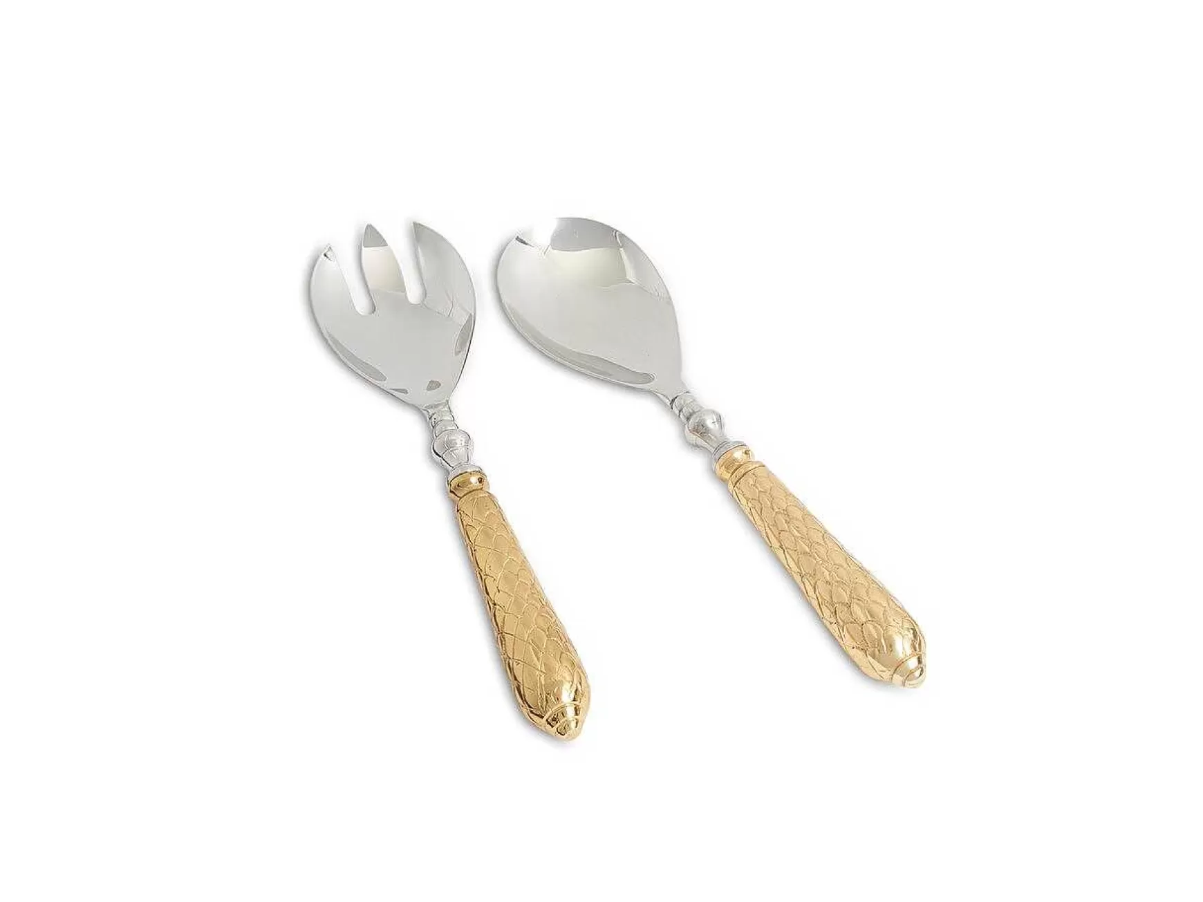 Julia Knight Florentine Salad Serving Set Gold Cheap