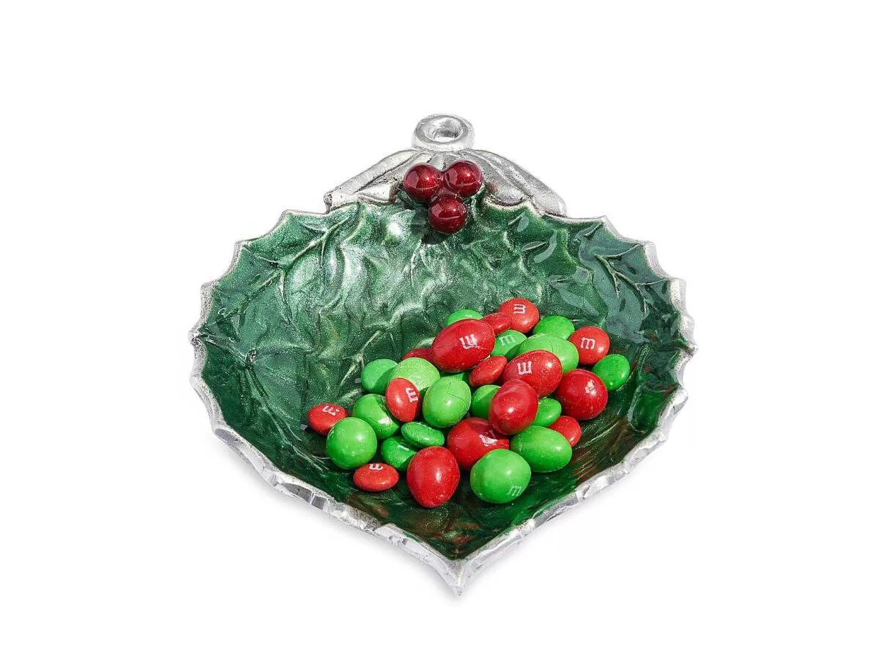 Julia Knight Holly Sprig 7" Ornament Bowl Emerald Hot