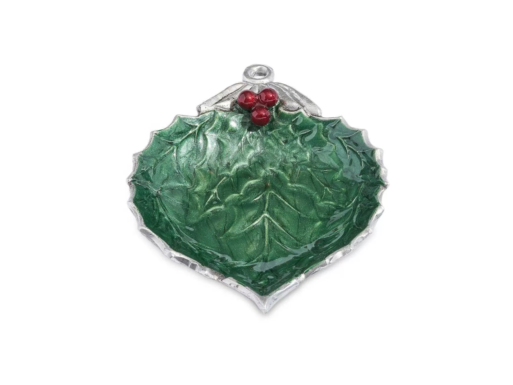 Julia Knight Holly Sprig 7" Ornament Bowl Emerald Hot