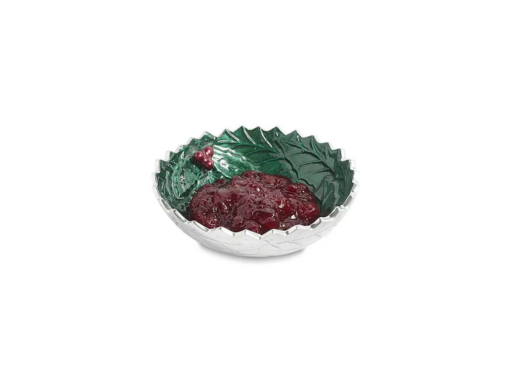 Julia Knight Holly Sprig 5.5" Round Bowl Emerald Outlet