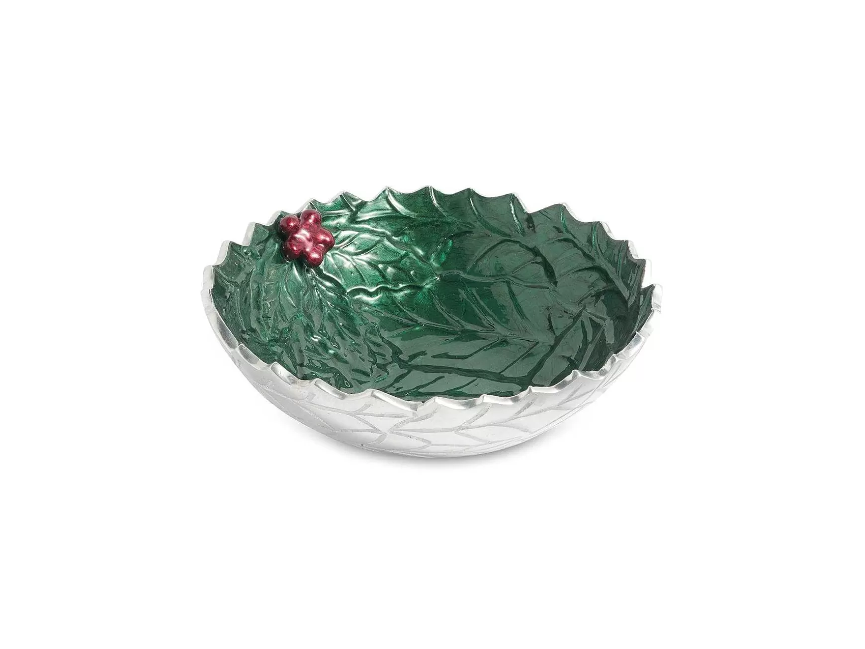 Julia Knight Holly Sprig 8.5" Round Bowl Emerald Online