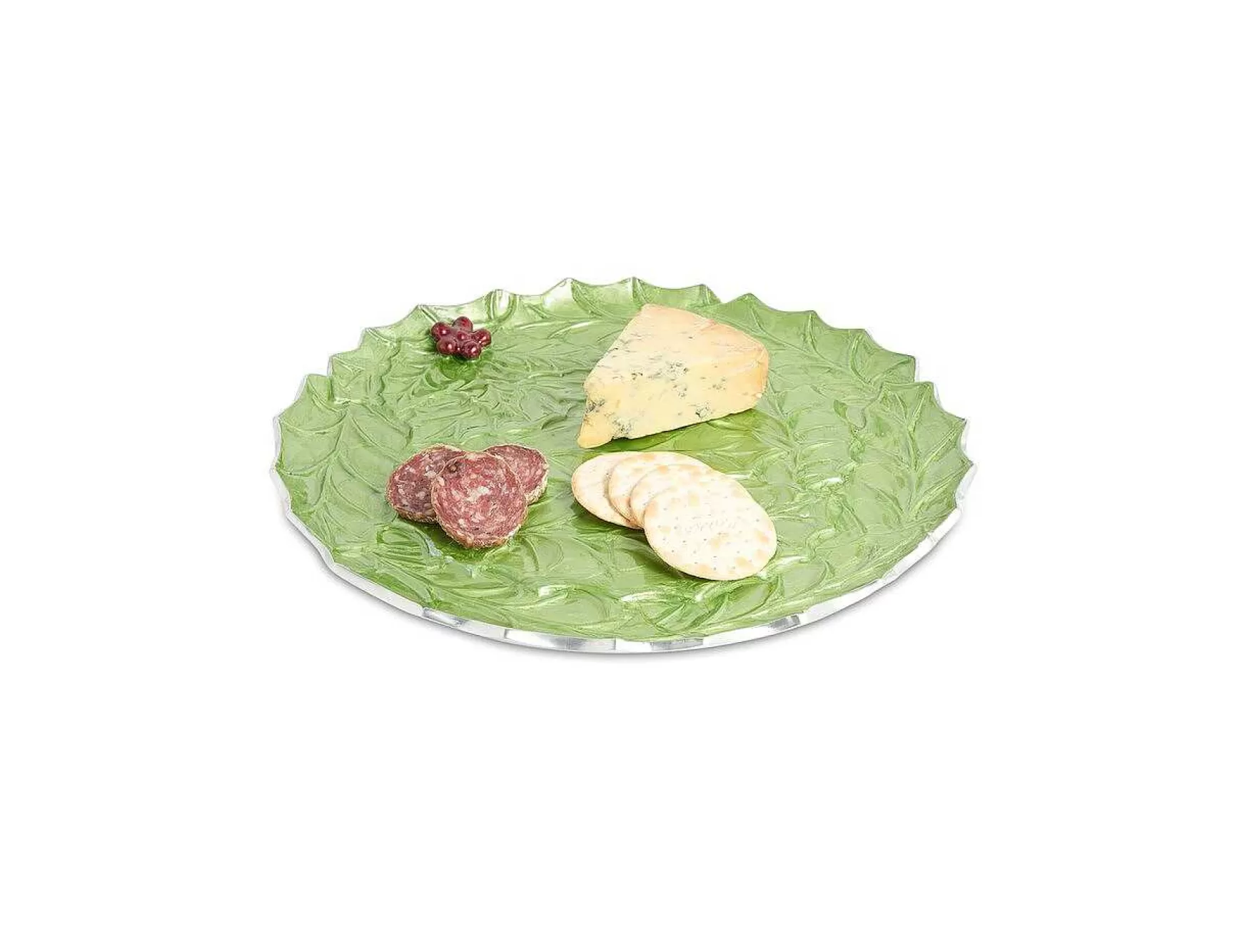 Julia Knight Holly Sprig 13" Round Platter Mojito Store