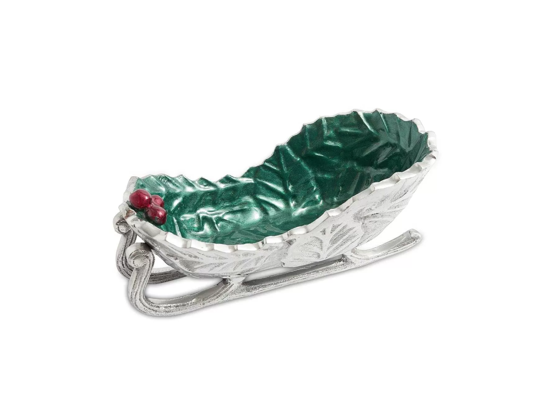 Julia Knight Holly Sprig 8" Sleigh Bowl Emerald Cheap