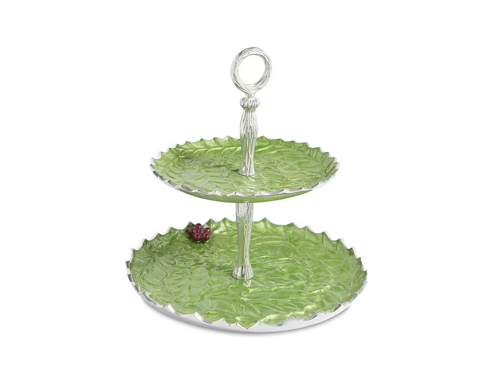 Julia Knight Holly Sprig 11.5" Two-Tiered Server Mojito Cheap