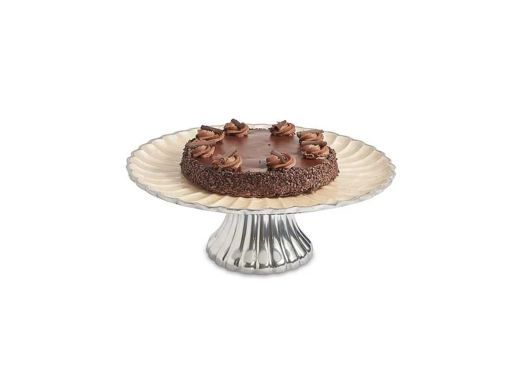 Julia Knight Peony 14" Cake Stand Snow Flash Sale