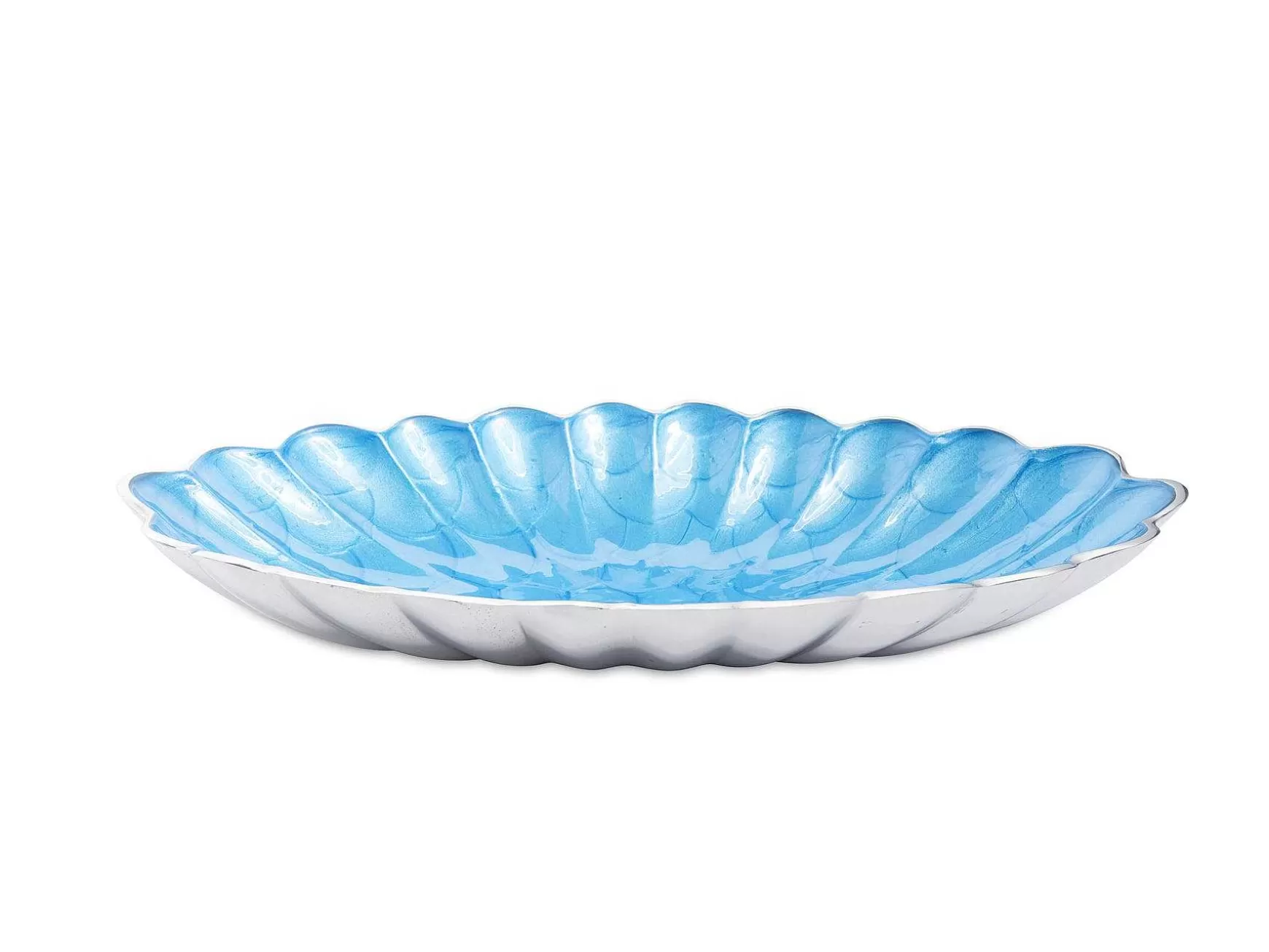 Julia Knight Peony 16" Oval Bowl Azure Fashion