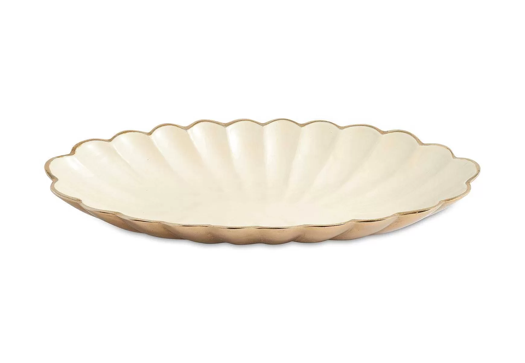 Julia Knight Peony 16" Oval Bowl Gold Snow Best Sale