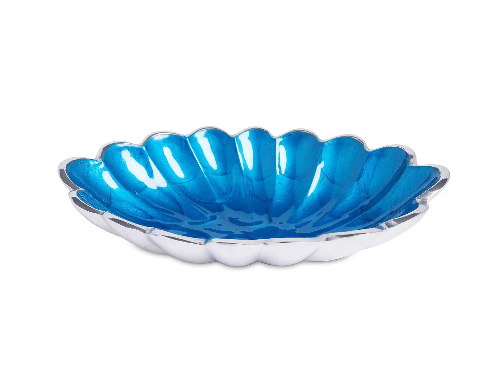 Julia Knight Peony 8" Oval Bowl Teal Hot