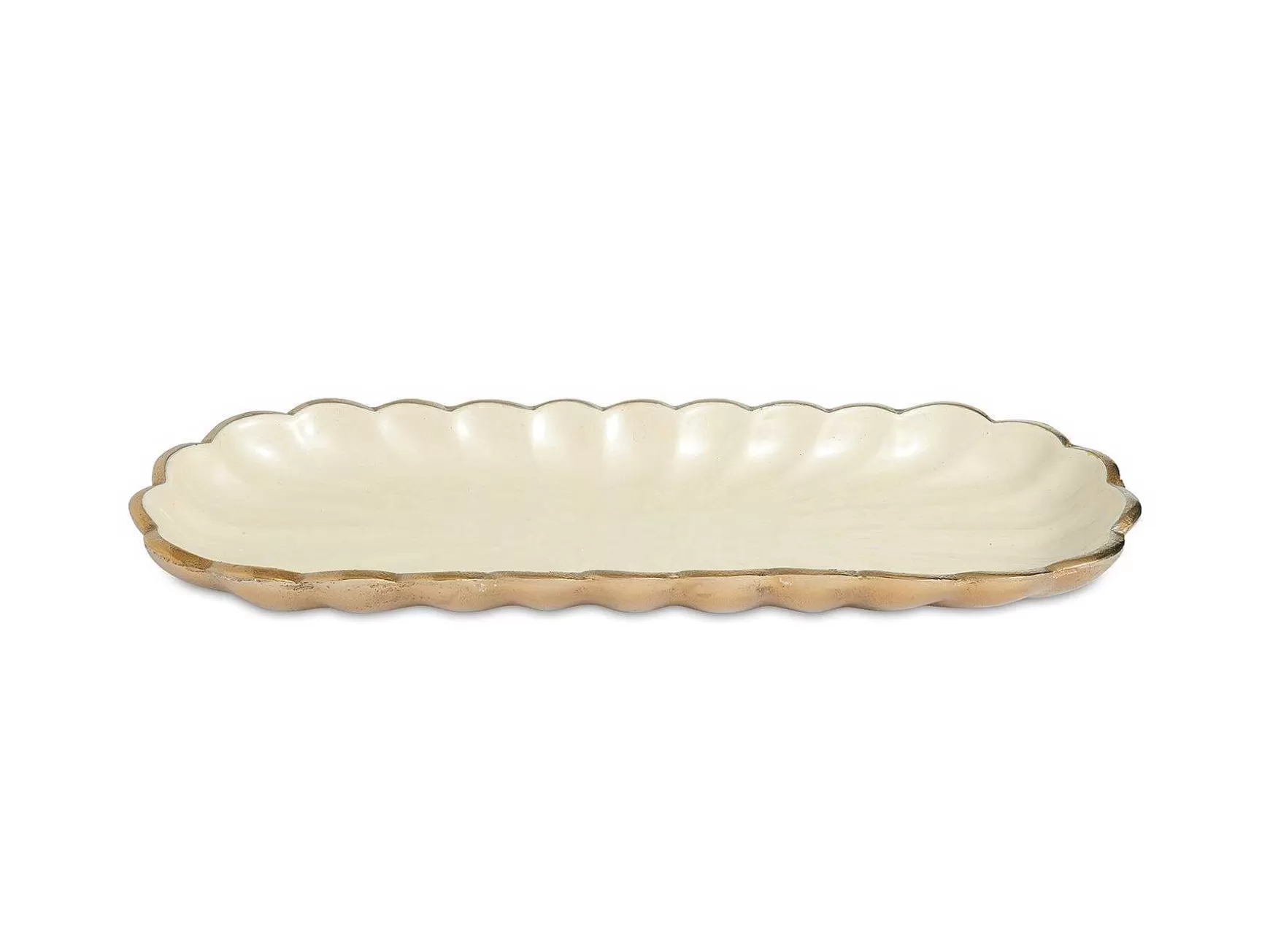 Julia Knight Peony 14" Rectangular Tray Gold Snow Cheap