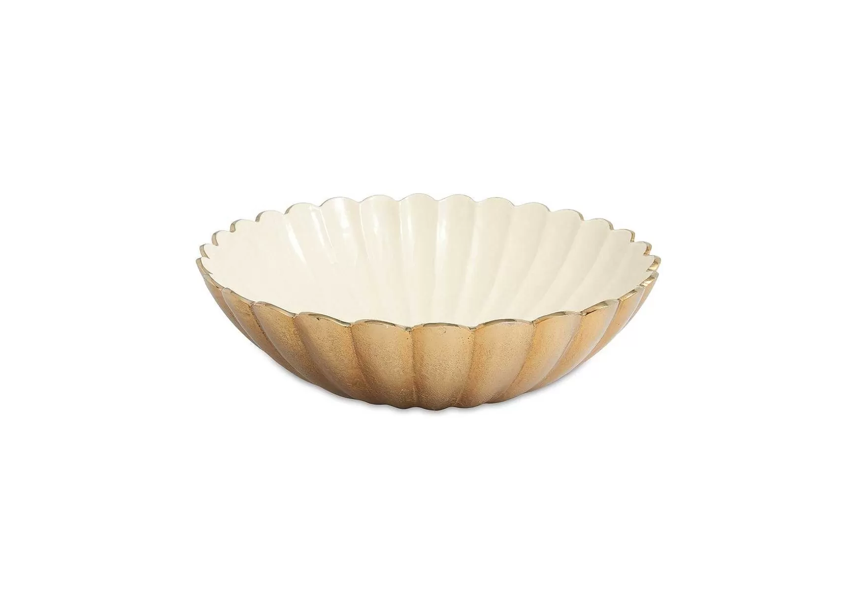 Julia Knight Peony 15" Round Bowl Gold Snow Flash Sale