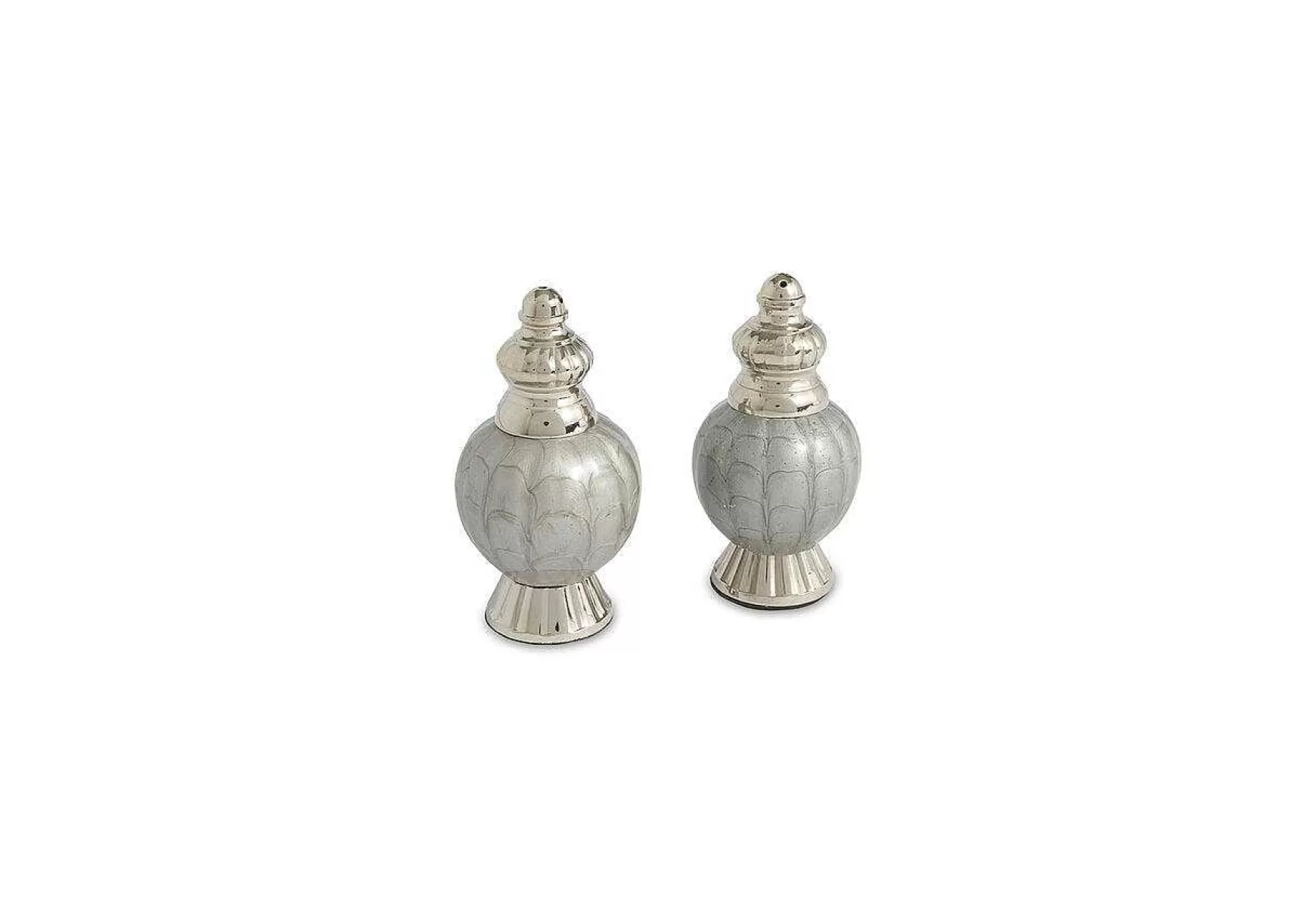 Julia Knight Peony 4" Salt & Pepper Set Platinum Cheap