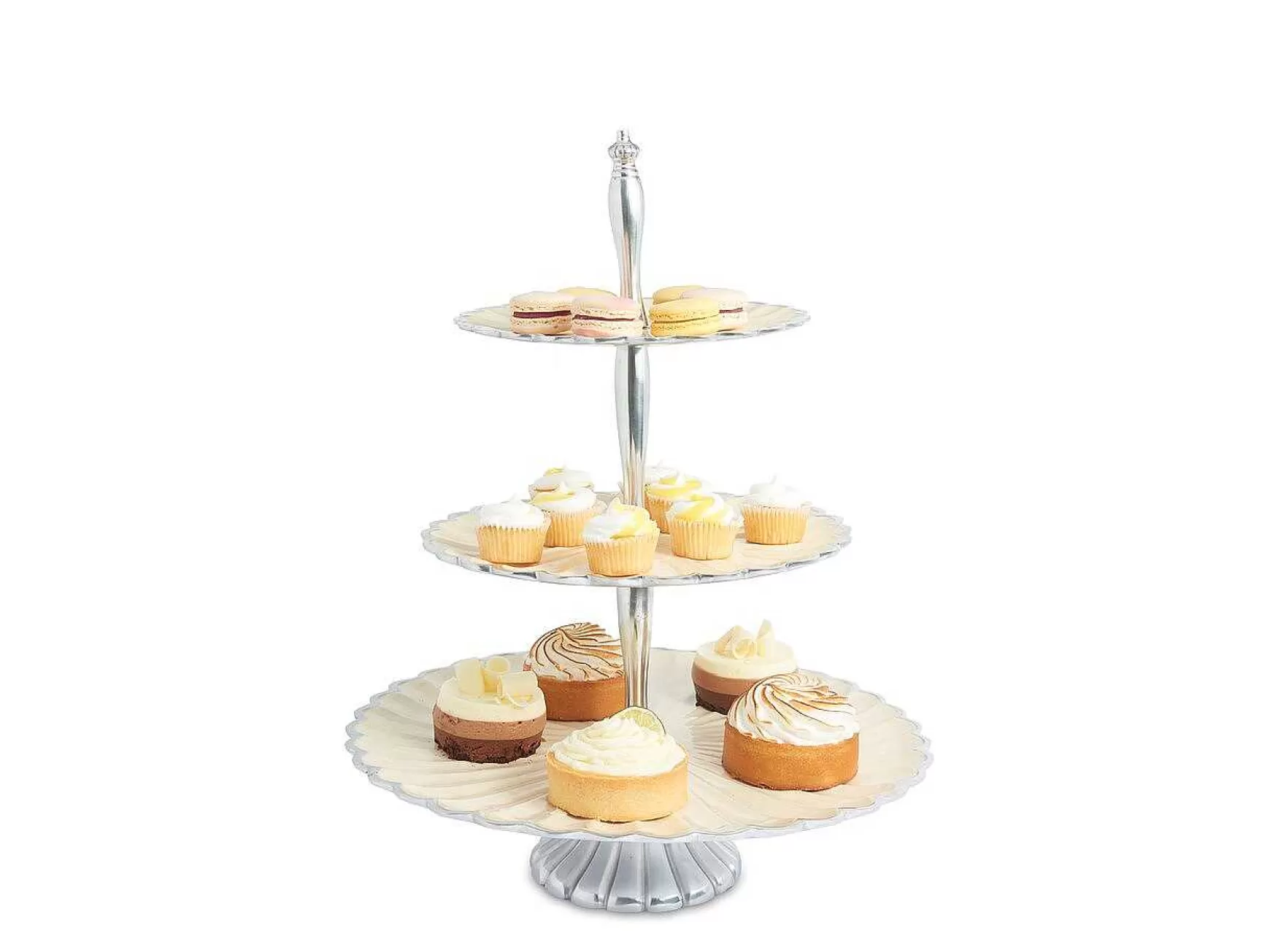 Julia Knight Peony 16" Three - Tiered Server Snow Best Sale