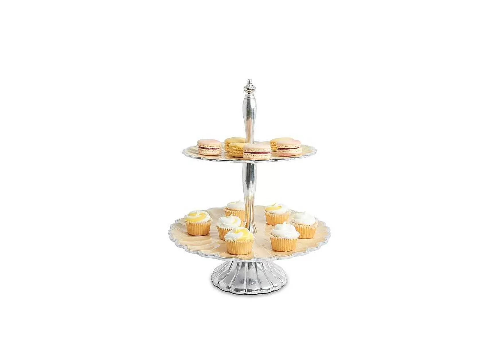 Julia Knight Peony 11.5" Two-Tiered Server Snow Cheap