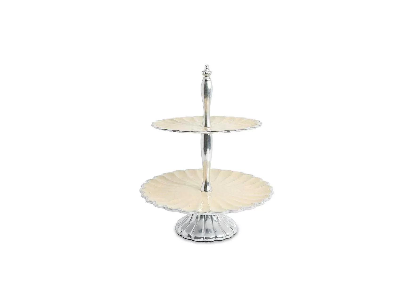 Julia Knight Peony 11.5" Two-Tiered Server Snow Cheap