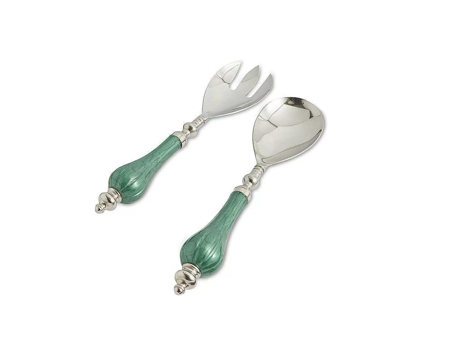 Julia Knight Peony Salad Serving Set Emerald Clearance