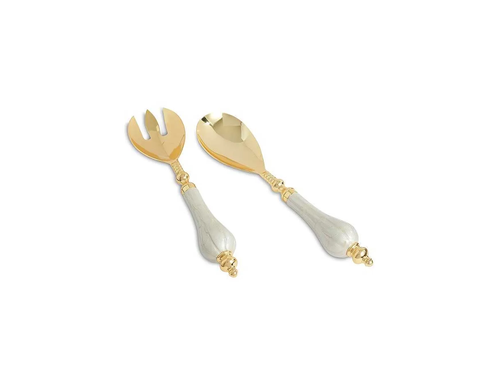 Julia Knight Peony Salad Serving Set Gold Snow Discount