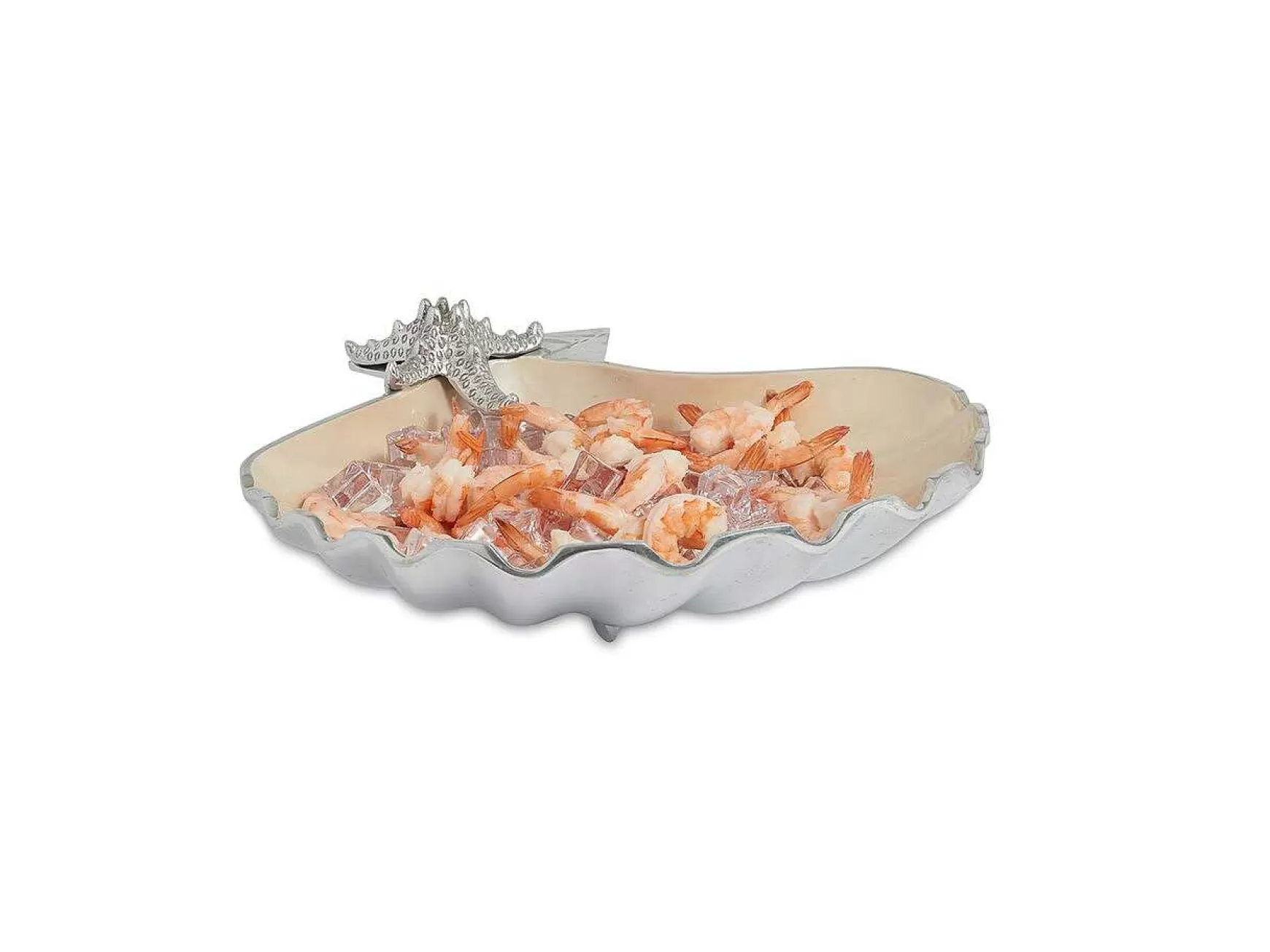 Julia Knight Scallop Starfish 15" Deep Bowl Snow Best