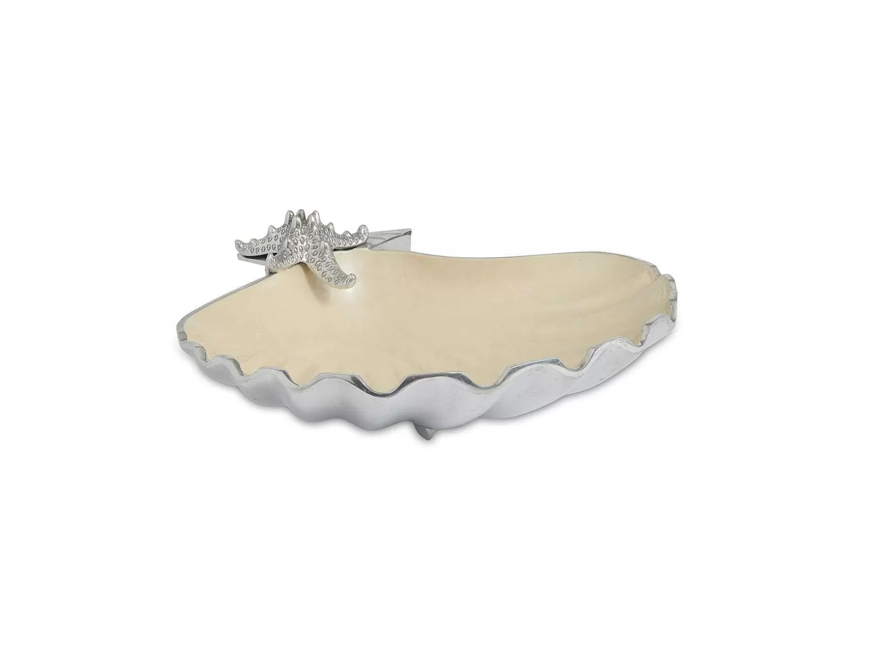 Julia Knight Scallop Starfish 15" Deep Bowl Snow Hot