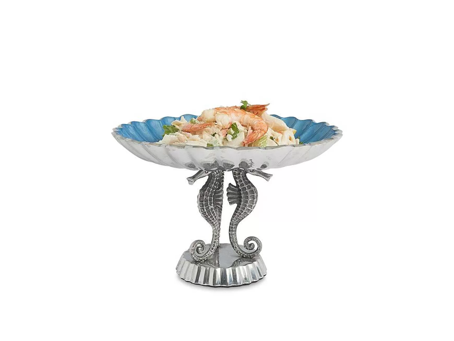 Julia Knight Sea Horse 10" Pedestal Bowl Azure Flash Sale