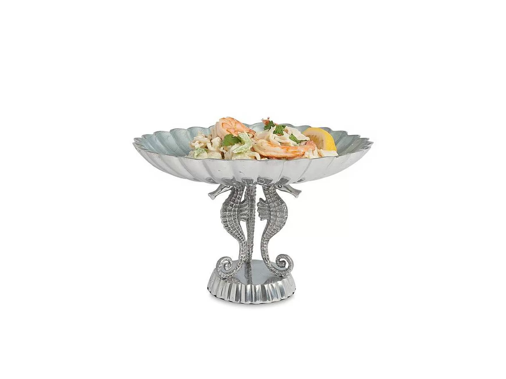 Julia Knight Sea Horse 10" Pedestal Bowl Hydrangea Online