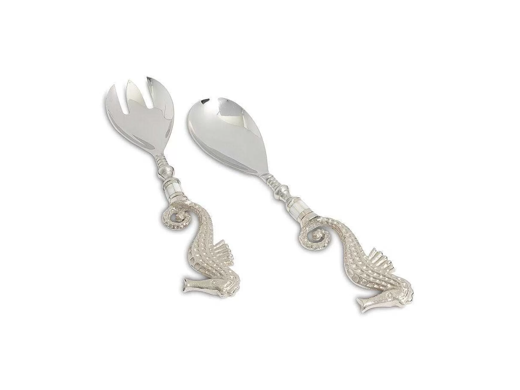 Julia Knight Sea Horse Salad Server Silver Shop