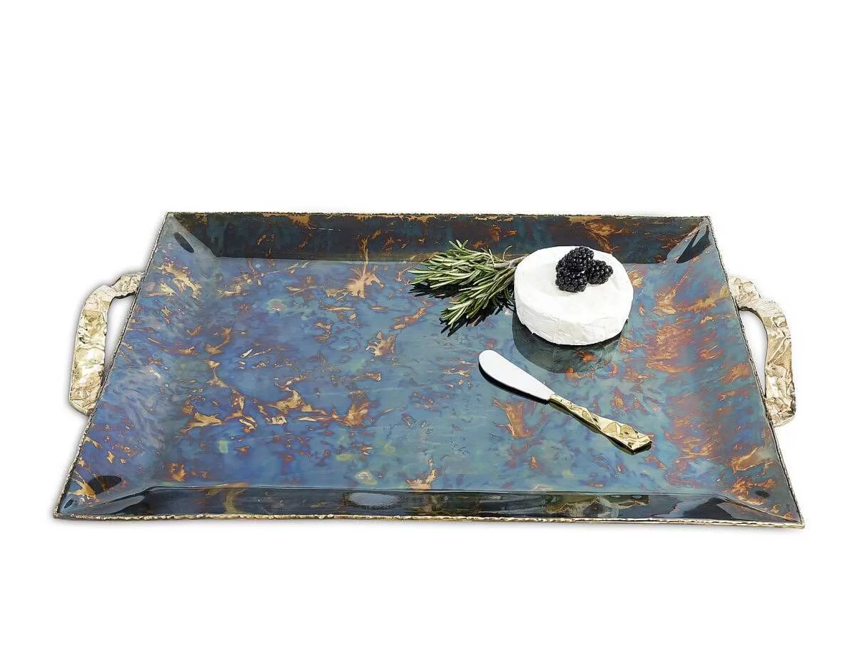 Julia Knight Sierra 20" Rectangular Tray Rainbow Bronze Sale