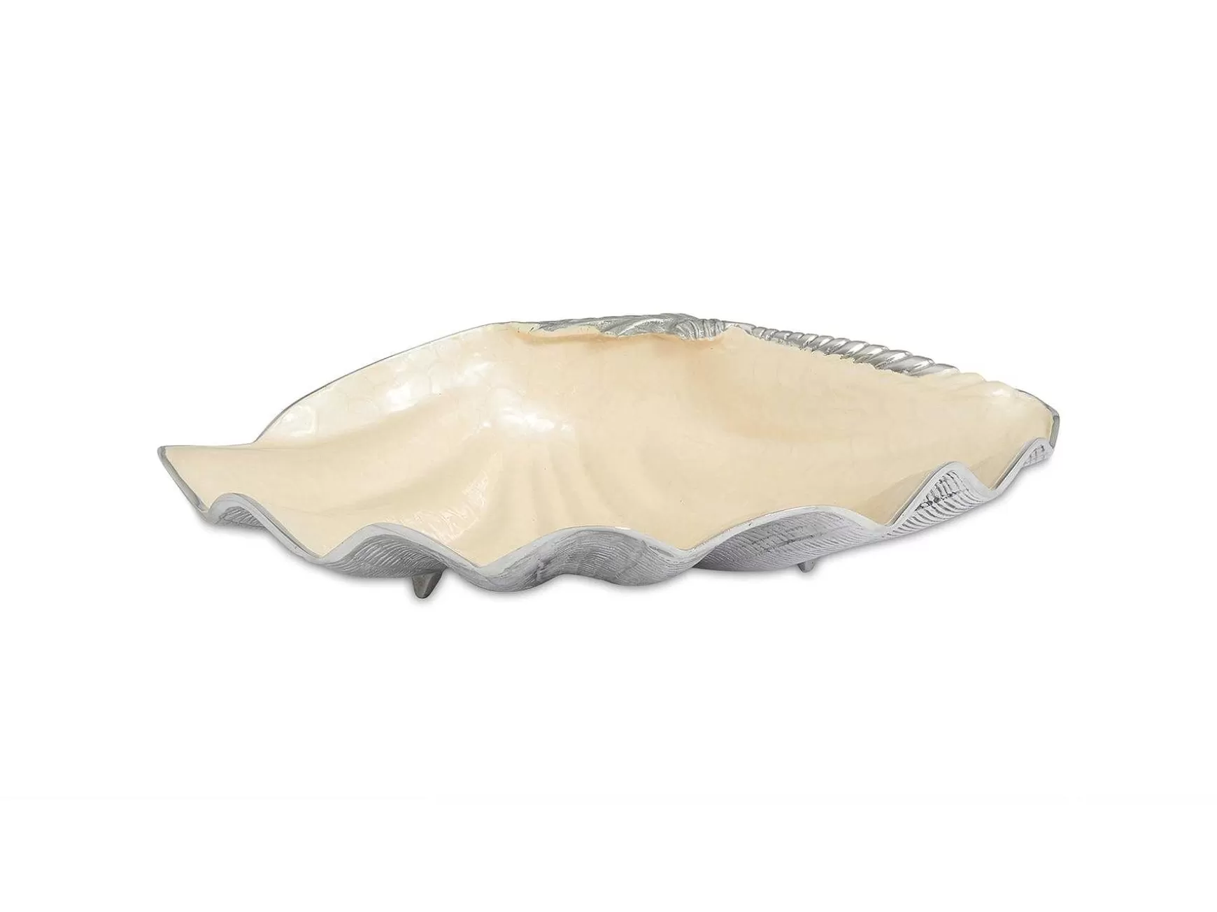Julia Knight Tahitian Clam Shell 25" Bowl Snow Discount