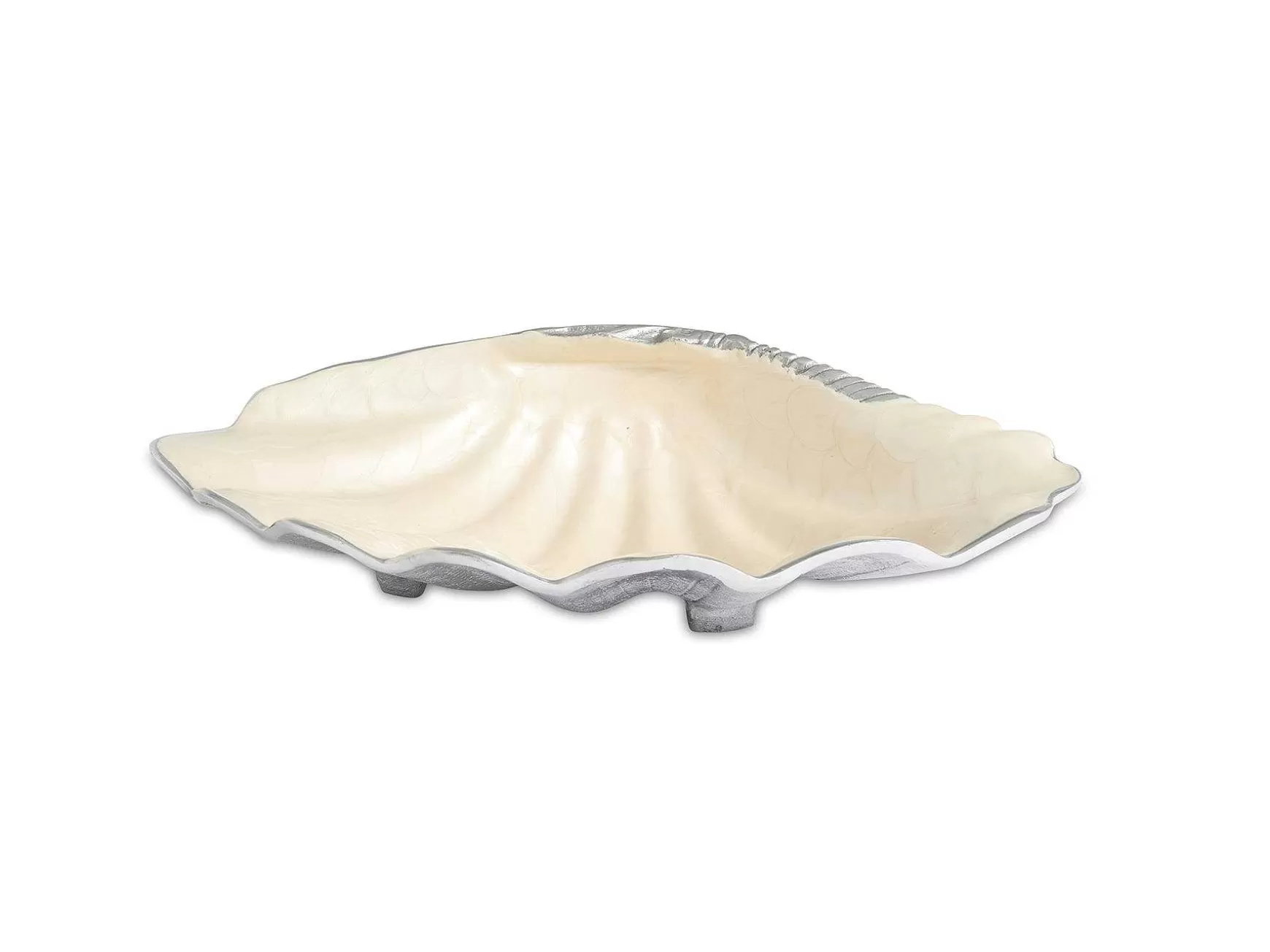 Julia Knight Tahitian Clam Shell 17.5" Bowl Snow New